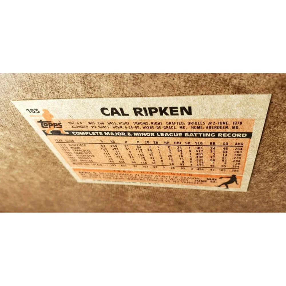 VTG 1983 Topps CAL RIPKEN JR. MLB Baseball #163 2nd YEAR Baltimore ORIOLES H.O.F